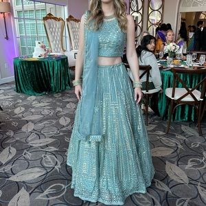 Roop Collection Lehnga with Net Duppata.